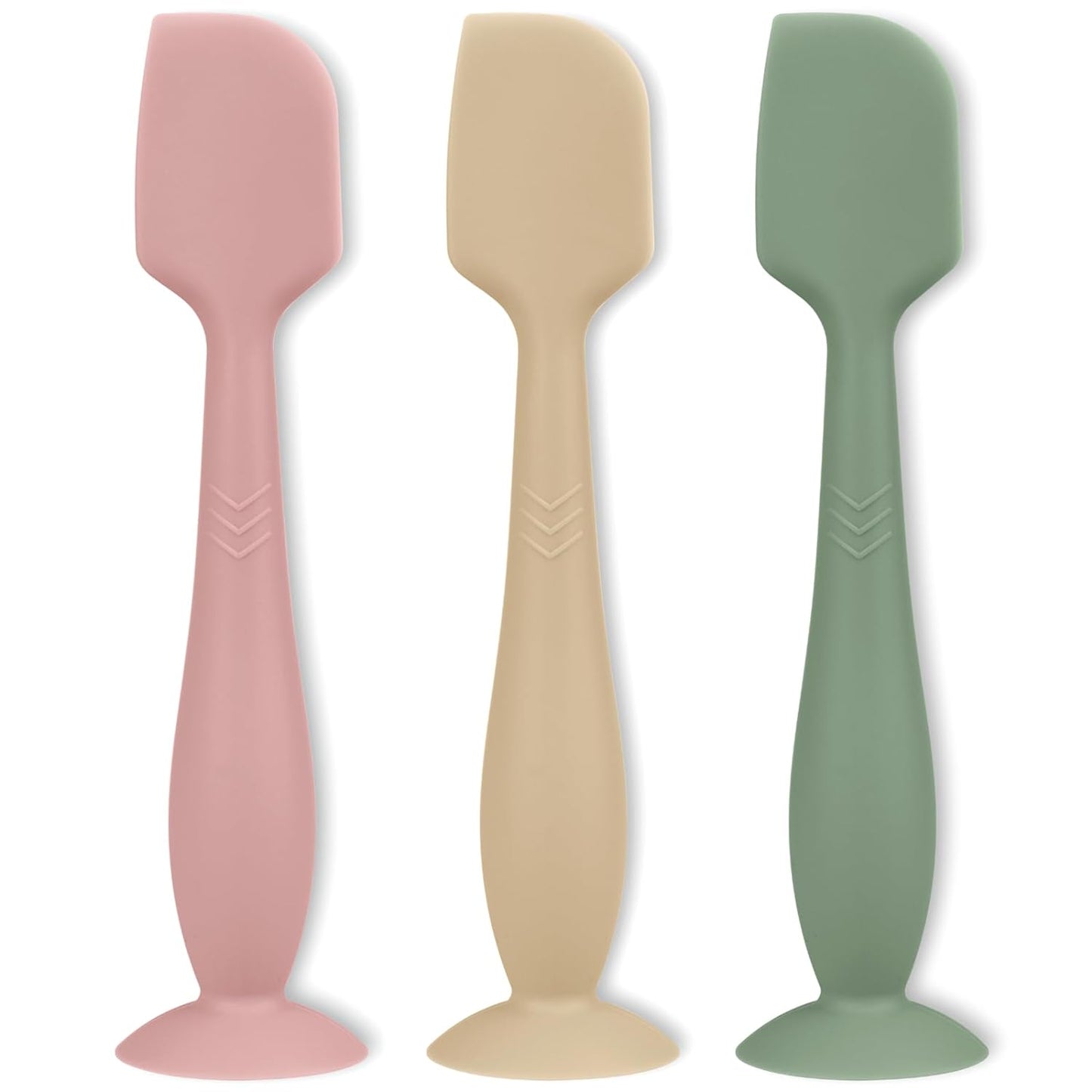 Diaper Cream Applicator Set - Soft Silicone Baby Bum Brush with Suction Base, Baby Butt Spatula, Full Size, 2 Piece - Newborn Baby Essentials (Blush/Mauve)