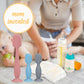 Diaper Cream Applicator Set - Soft Silicone Baby Bum Brush with Suction Base, Baby Butt Spatula, Full Size, 2 Piece - Newborn Baby Essentials (Blush/Mauve)